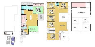 兵庫県西宮市雲井町【一戸建】の間取り