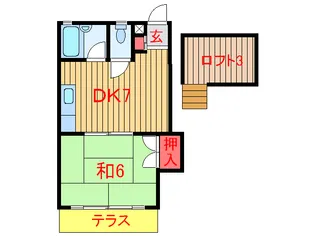 パレスヒーロー【1階】の間取り