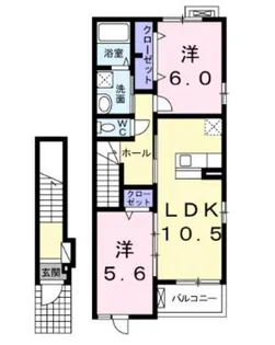 神奈川県座間市ひばりが丘2【アパート】の間取り