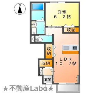 徳島県徳島市八万町新貝【アパート】の間取り