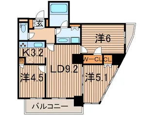 カスタリアタワー品川シーサイド【6階】の間取り