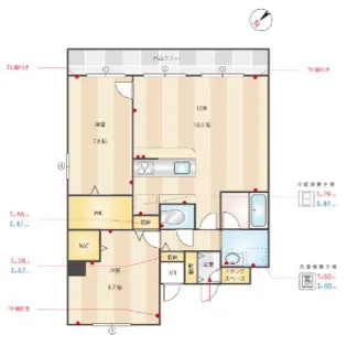 サンクス博多駅南【12階】の間取り