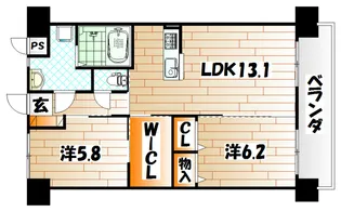 フローラ菜園場【5階】の間取り