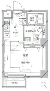 クレイシア世田谷野沢【1階】の間取り