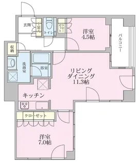 MIYAMAE SEIKEN RESIDENCEII【7階】の間取り