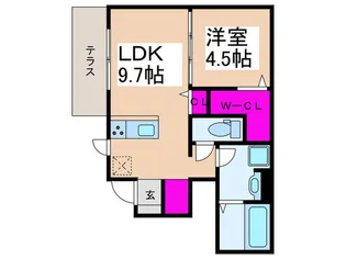 パルビレッジ【1階】の間取り