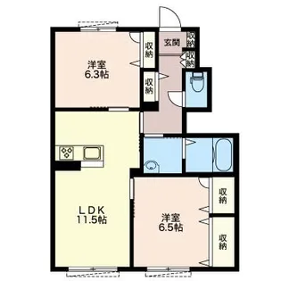 ブリスガーデン【1階】の間取り