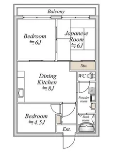 ブルームライフ横浜生麦【4階】の間取り