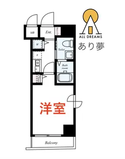 グリフィン横浜 ベイブリーズ【10階】の間取り