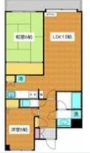 潮ハイツ【1階】の間取り