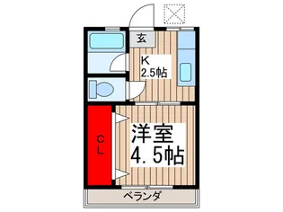 JフラッツB【2階】の間取り