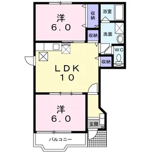 ロジュマンパルク【1階】の間取り