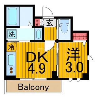 ディアコート住吉【4階】の間取り