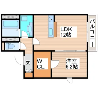 シャーメゾン真栄【1階】の間取り