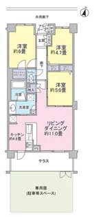 ドリム湘南二宮【1階】の間取り