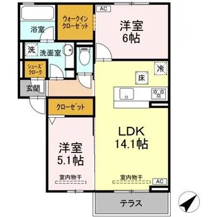 恵比寿の森【2階】の間取り