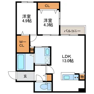 residence N14 レジデンスN14【2階】の間取り