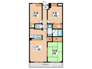 アナハイムコ-ト【3階】の間取り