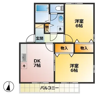 コゥジーコートY O【1階】の間取り