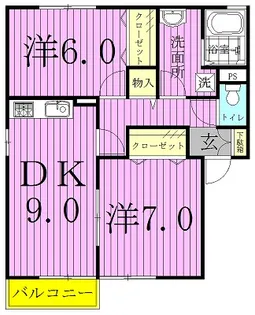 リビングタウン野田 A棟【1階】の間取り