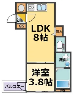 パルティール武庫川II【1階】の間取り