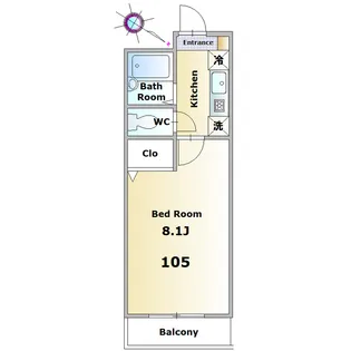 サンハイム春日【1階】の間取り