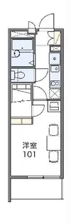 レオパレスシフォン【2階】の間取り