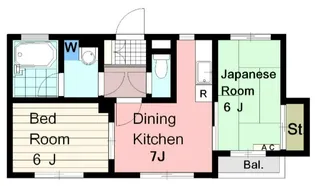 ファミール喜多見【1階】の間取り
