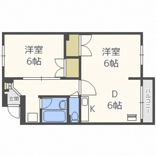 スカイパーク22【1階】の間取り