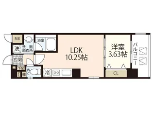 ラ・マンサーナ段原南【4階】の間取り