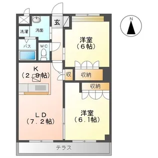 ピアコート(PEER COAT)【2階】の間取り