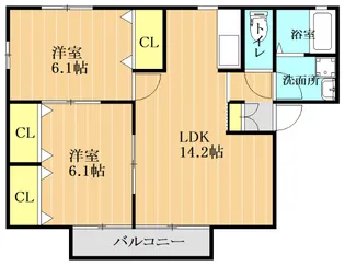 シンビオシス【2階】の間取り