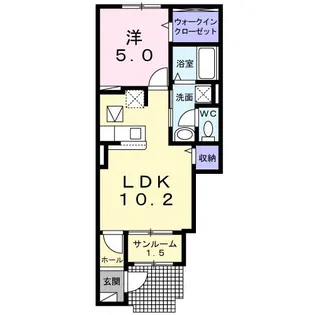 ヴィラ 南浅間【1階】の間取り