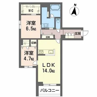 ラウンドヒルズK【2階】の間取り