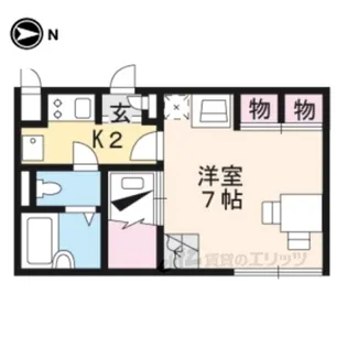 レオパレスファイナルコート【1階】の間取り