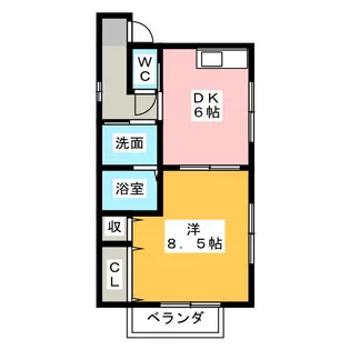 セジュールナベタ【2階】の間取り