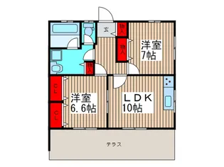 グリ-ンメイトIIIE棟【1階】の間取り