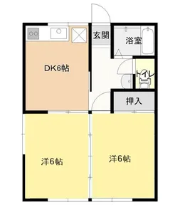 コーポMOMO B棟【1階】の間取り