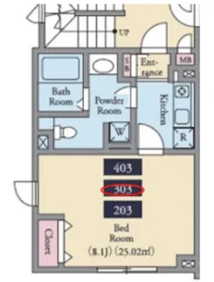FABRIC菊川【3階】の間取り