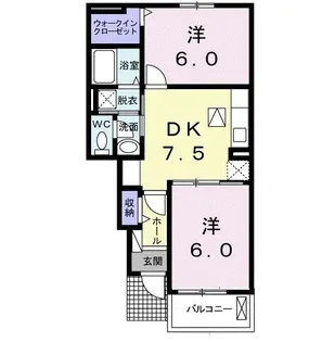 ステラ ポラーレ ウーノ【1階】の間取り