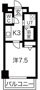 サザンクレスト七道【3階】の間取り