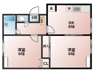 グリーンリーフ市川A棟【2階】の間取り