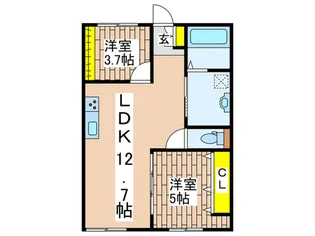 仮)サクラテラスB棟【2階】の間取り