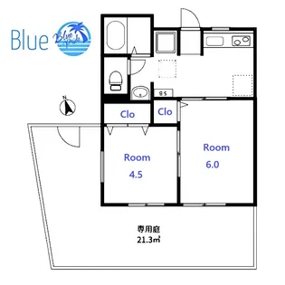 ヒルズヴィラ逗子 C棟【1階】の間取り