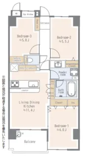 阪東橋マンション【7階】の間取り