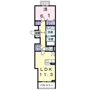安満北の町アパートA【3階】の間取り