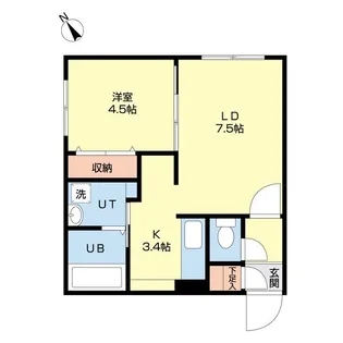 プランドール美園【1階】の間取り