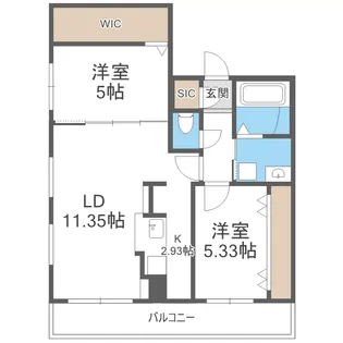 PRESCELTO北栄【2階】の間取り