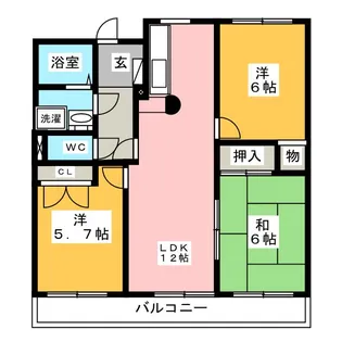 グレース社台【2階】の間取り
