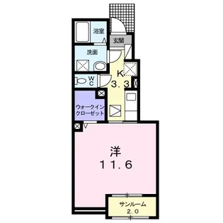 ラッフィナート【1階】の間取り